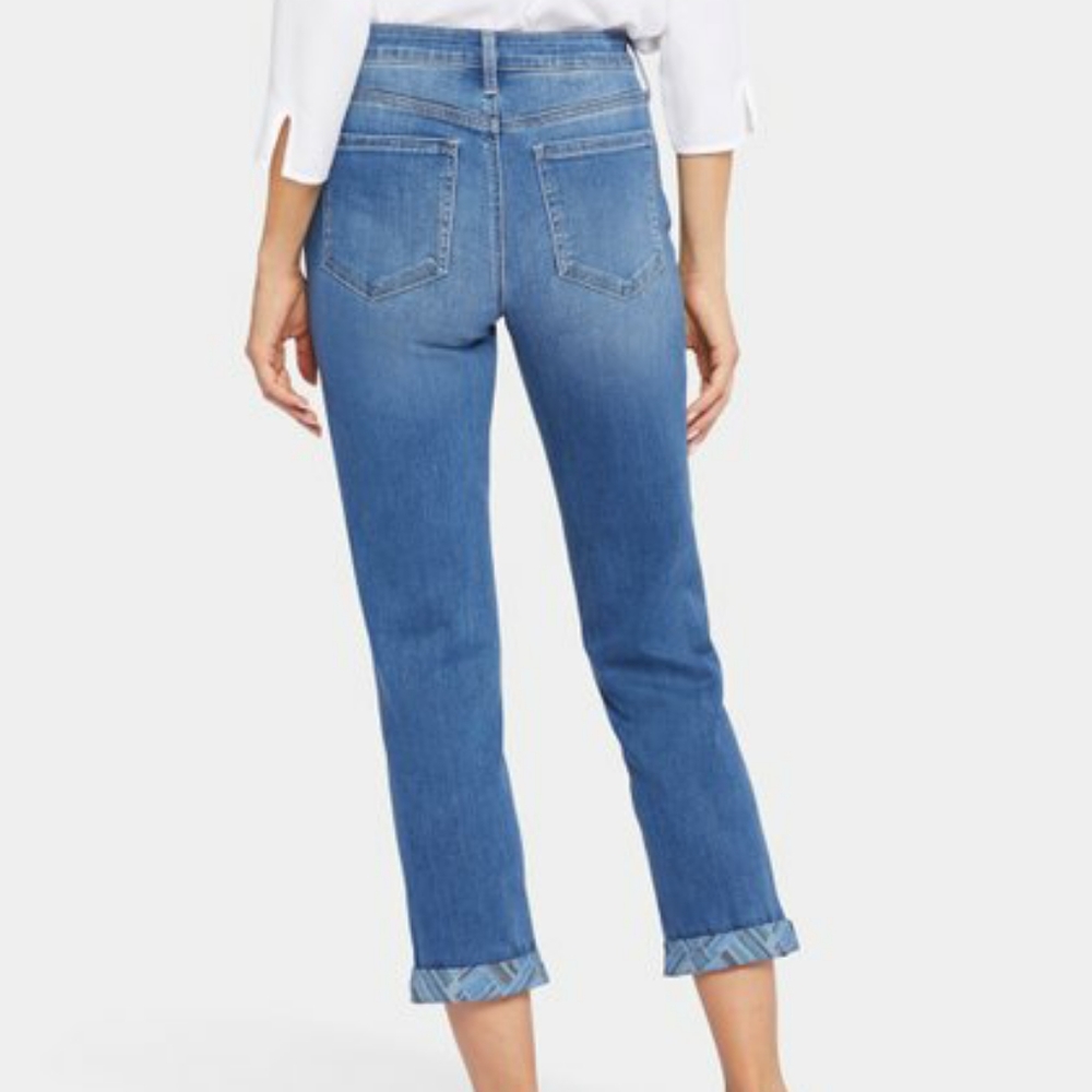 NYDJ Girlfriend Jeans Plus Size Capri's Denim 16W NEW Lovesick Medium Wash - Picture 11 of 12